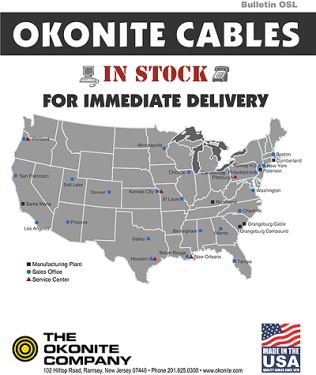 Okonite’s  Bulletin for In-Stock Cable Listing (OSL) 2025