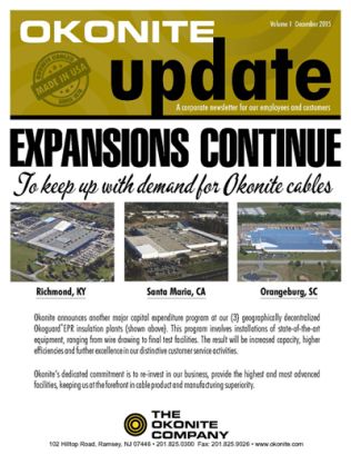 Okonite Newsletter Volume 1